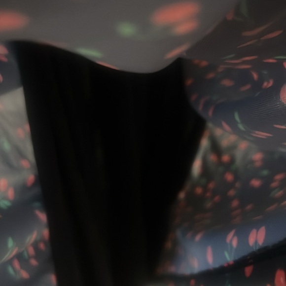 ASOS cherry sheer black and red midi dress plus size 24 fully lined indie boho - Picture 10 of 15